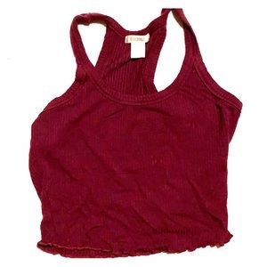 Maroon Crop Top